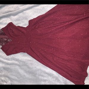 - Burgundy Sparkle Dress